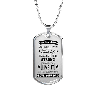 Amazing Father and Son Necklace Jewelry From Papa Birthday Gifts, Christmas Gifts Luxury Dog Tag Gold & Silver fa-so-01